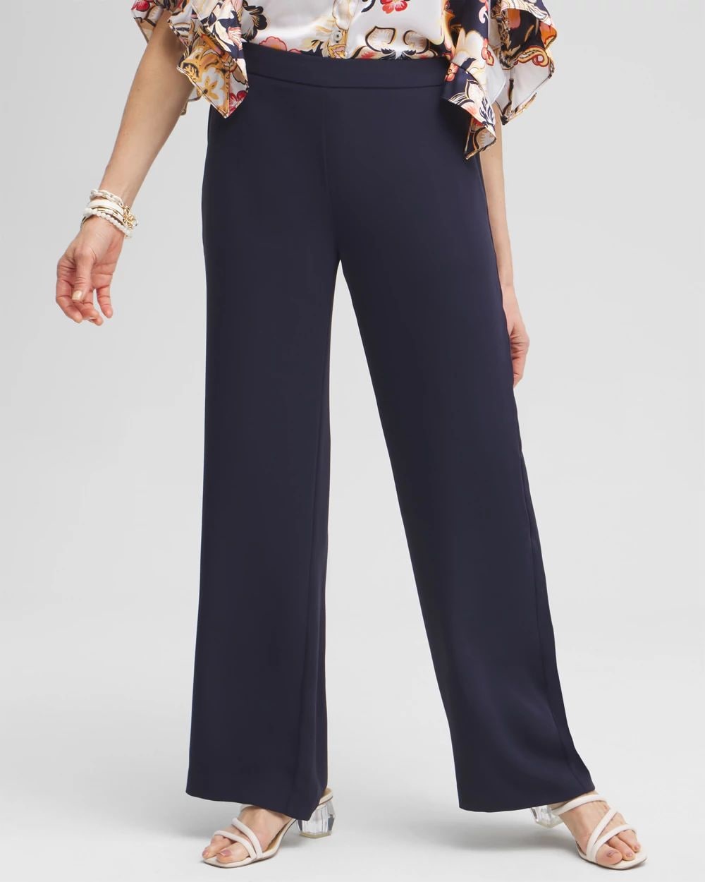 専用SOFT LIGHT SUPER WIDE PANTS NAVY 2XL Wide Leg Soft Pants | Chico's